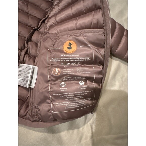 Save The Duck Kids Size 4 Years Puffer Coat Soft Purple Animal Free 4T - Picture 12 of 16